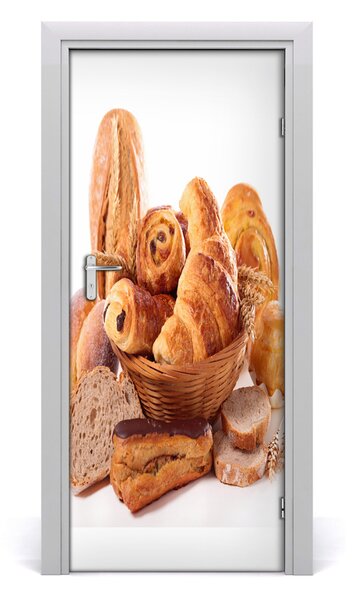 Fototapeta na dvere samolepiace pečivo v koši 85x205 cm