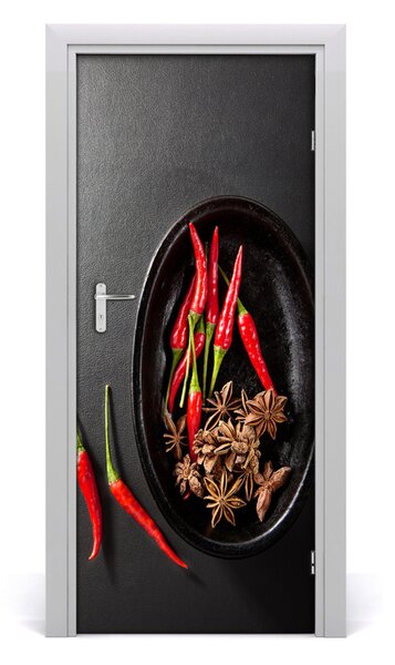 Fototapeta na dvere samolepiace chilli 85x205 cm