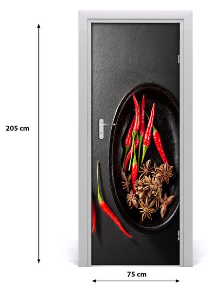 Fototapeta na dvere samolepiace chilli 75x205 cm