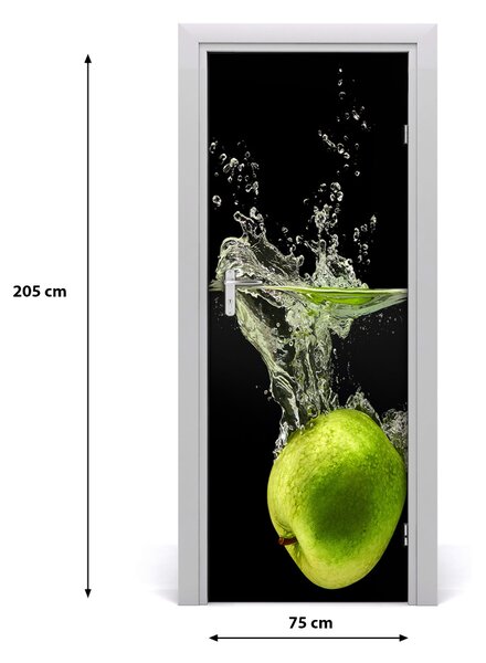 Fototapeta na dvere samolepiace zelená jablká 75x205 cm