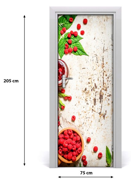Fototapeta na dvere samolepiace malinový džem 75x205 cm
