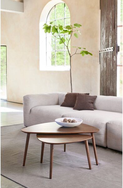 Hnedé konferenčné stolíky v súprave 2 ks v dekore duba 70x100 cm Adda – Unique Furniture