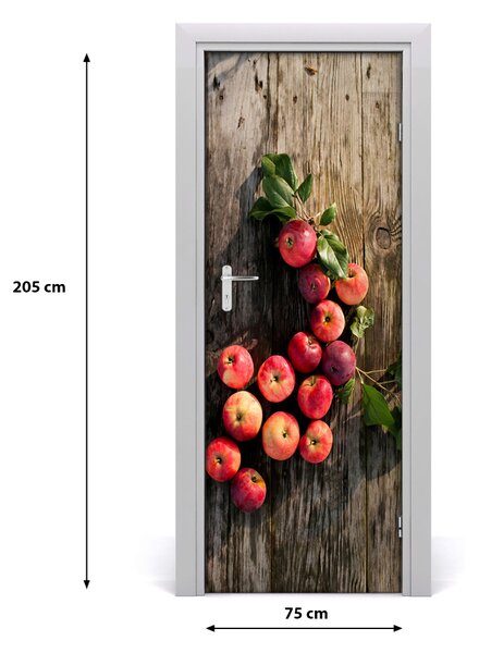 Fototapeta na dvere samolepiace jablká na stole 75x205 cm
