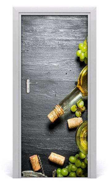Fototapeta na dvere samolepiace hrozno a víno 85x205 cm