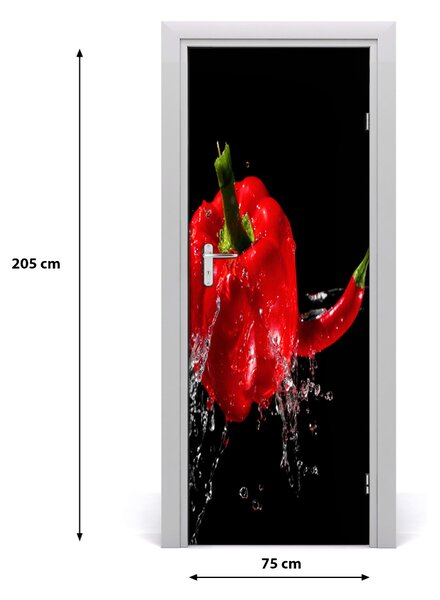 Fototapeta na dvere samolepiace dve papriky 75x205 cm