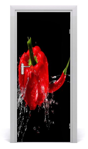 Fototapeta na dvere samolepiace dve papriky 85x205 cm