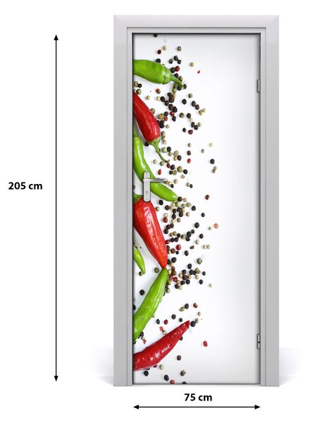 Fototapeta na dvere samolepiace chilli 75x205 cm
