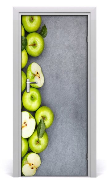 Fototapeta na dvere samolepiace zelená jablká 85x205 cm