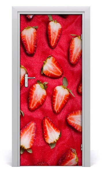 Fototapeta na dvere samolepiace jahody 85x205 cm