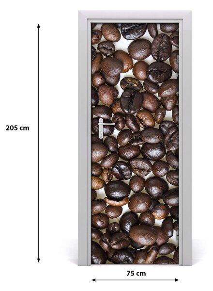 Fototapeta na dvere samolepiace zrnká kávy 75x205 cm