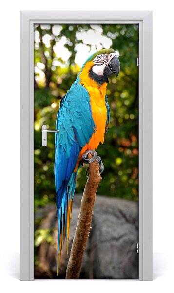 Samolepiace fototapety na dvere papagáj ara 85x205 cm