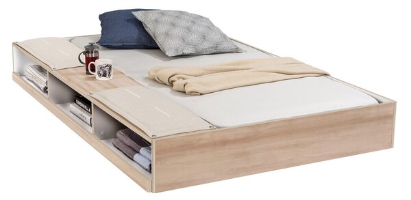Zásuvka 90x190cm s úložným priestorom k posteli Veronica - dub svetlý/biela