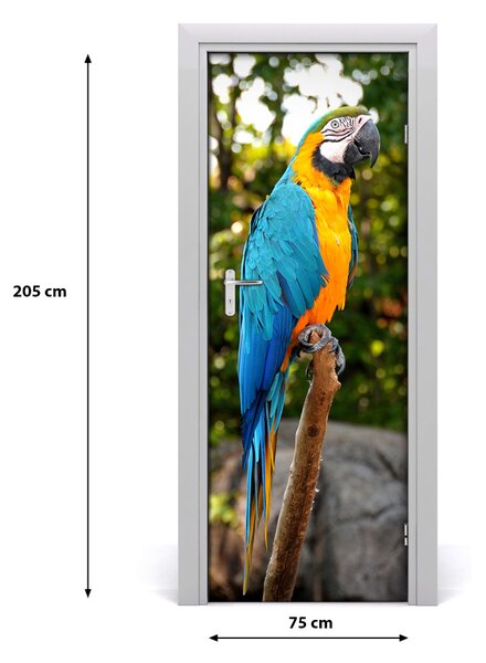 Samolepiace fototapety na dvere papagáj ara 75x205 cm