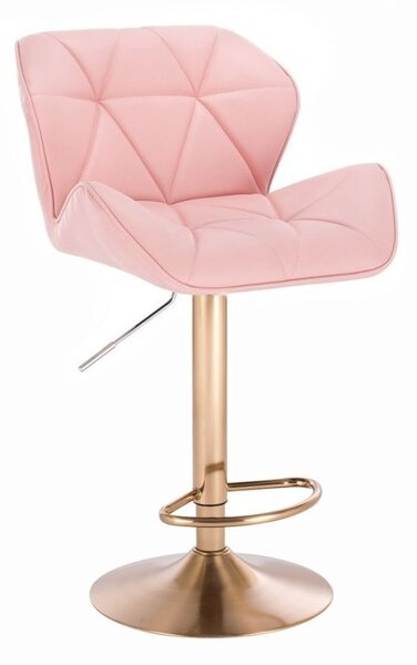 LuxuryForm Barová stolička MILANO na zlatom tanieri - ružová
