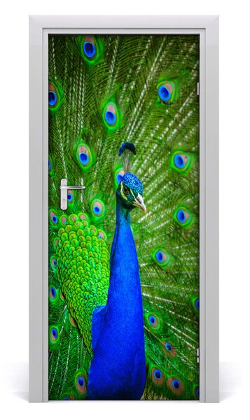 Samolepiace fototapety na dvere páv 85x205 cm
