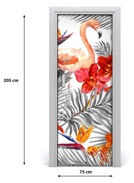 Samolepiace fototapety na dvere Fleminga a kvety 75x205 cm