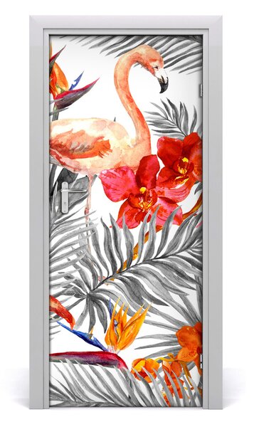Samolepiace fototapety na dvere Fleminga a kvety 85x205 cm