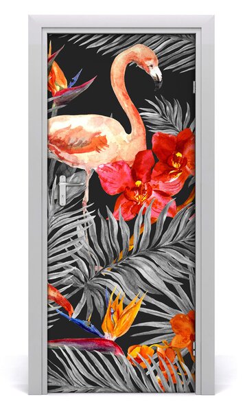 Samolepiace fototapety na dvere Fleminga a kvety 85x205 cm