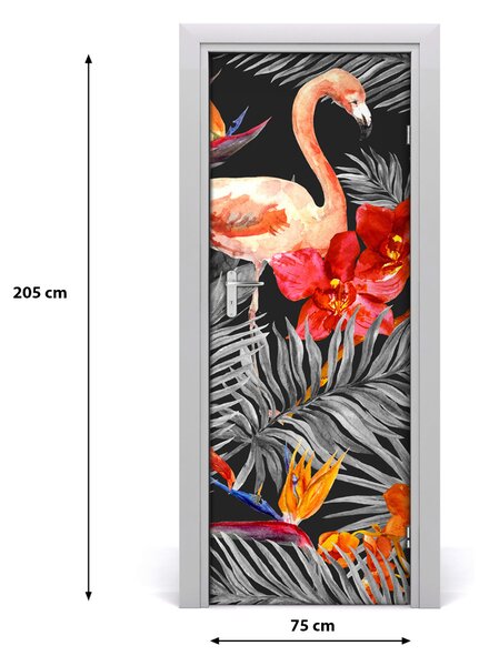 Samolepiace fototapety na dvere Fleminga a kvety 75x205 cm