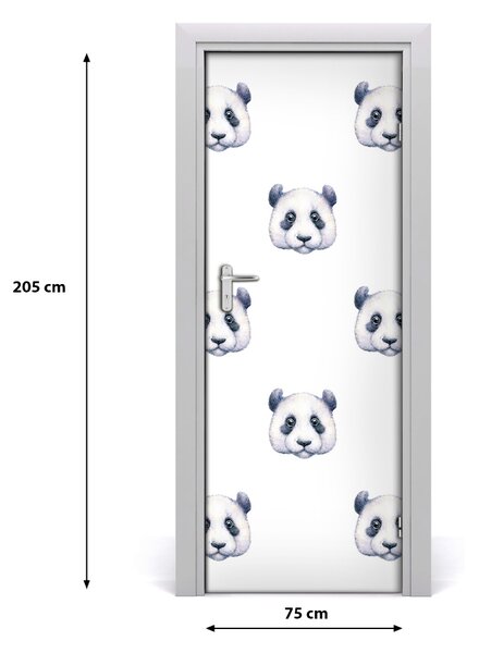 Samolepiace fototapety na dvere pandy 75x205 cm
