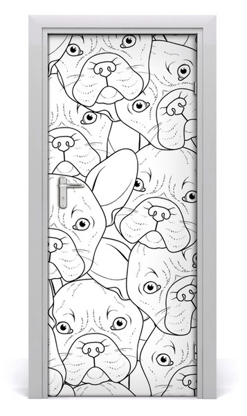 Samolepiace fototapety na dvere francúzsky buldoček 85x205 cm