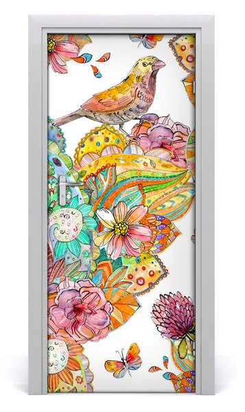 Samolepiace fototapety na dvere motýle kdvětiny 85x205 cm
