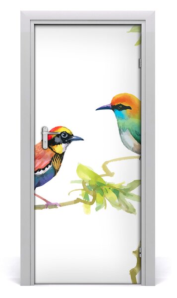 Samolepiace fototapety na dvere vtáky 85x205 cm