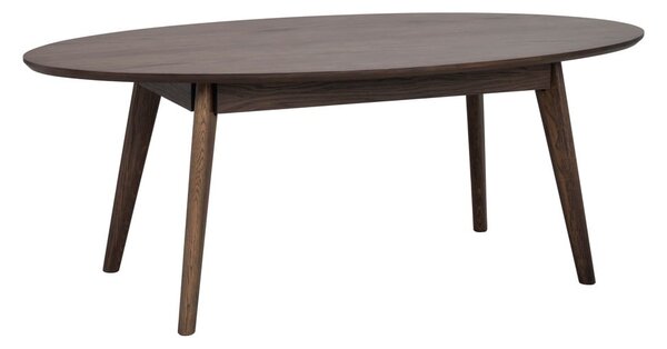 Tmavohnedý konferenčný stolík v dekore duba 65x130 cm Yumi – Rowico