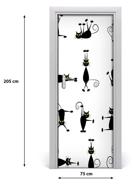 Samolepiace fototapety na dvere Mačky v okuliaroch 75x205 cm