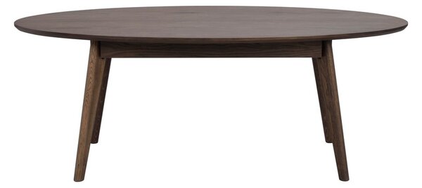 Tmavohnedý konferenčný stolík v dekore duba 65x130 cm Yumi – Rowico