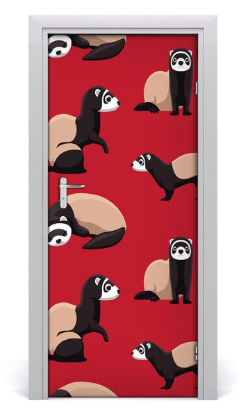 Samolepiace fototapety na dvere fretky 85x205 cm