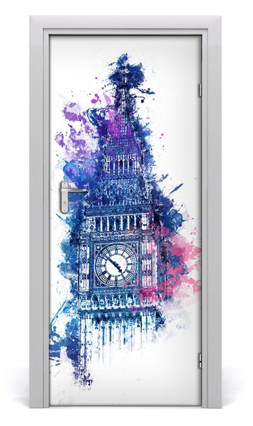 Samolepiace fototapety na dvere Farebný Big Ben 85x205 cm