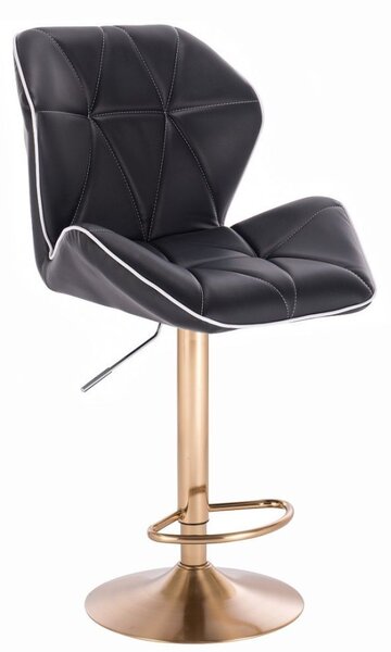 LuxuryForm Barová stolička MILANO MAX na zlatom tanieri - čierna