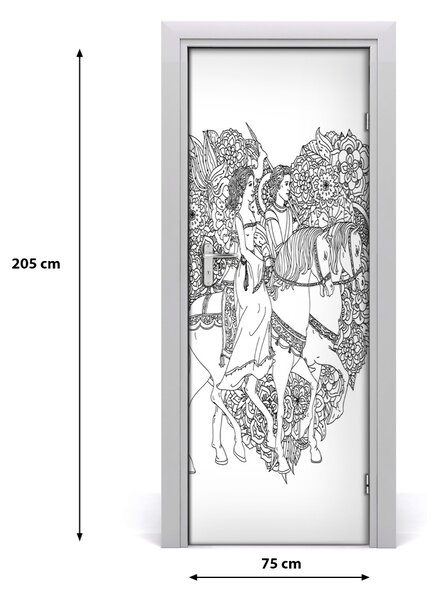 Samolepiace fototapety na dvere Muž a žena 75x205 cm
