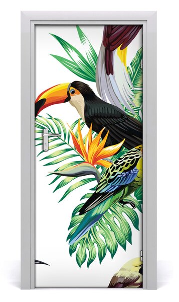 Samolepiace fototapety na dvere tropický vták 85x205 cm