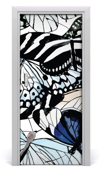 Samolepiace fototapety na dvere motýle 85x205 cm