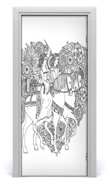 Samolepiace fototapety na dvere Muž a žena 85x205 cm
