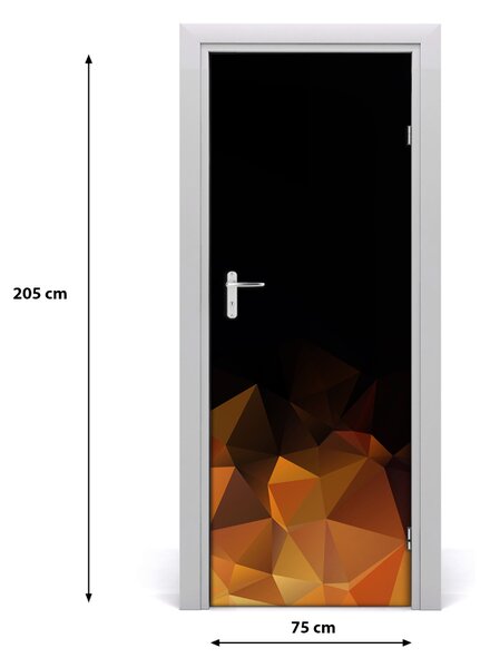 Samolepiace fototapety na dvere abstraktné trojuholníky 75x205 cm