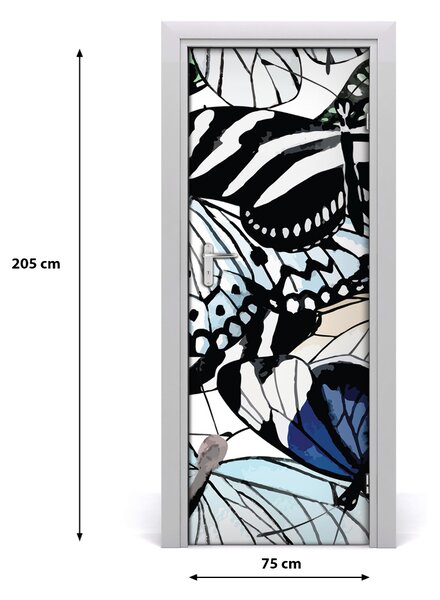 Samolepiace fototapety na dvere motýle 75x205 cm