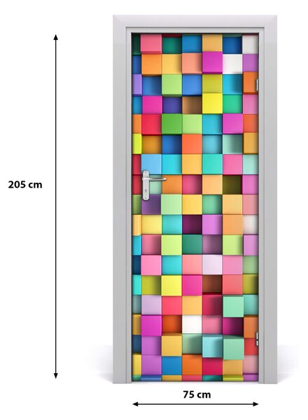 Samolepiace fototapety na dvere abstraktné štvorca 75x205 cm