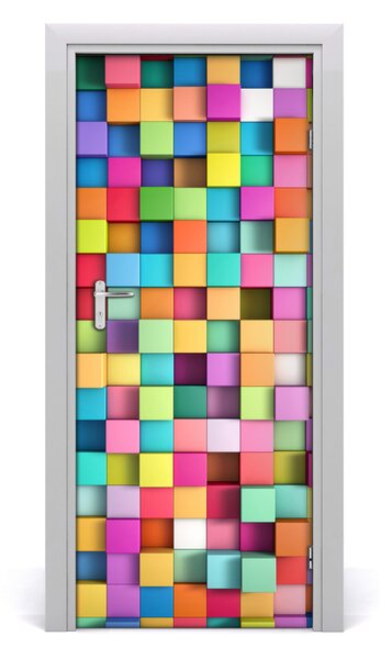 Samolepiace fototapety na dvere abstraktné štvorca 85x205 cm
