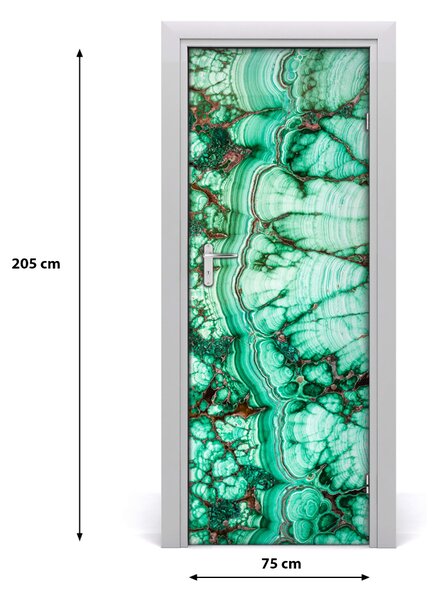 Samolepiace fototapety na dvere malachitová textúry 75x205 cm