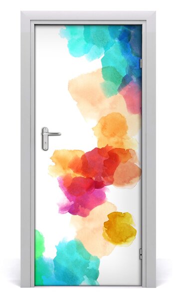 Samolepiace fototapety na dvere farebné fľaky 85x205 cm