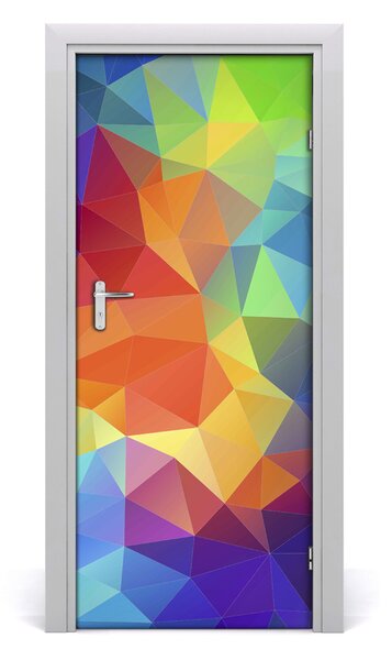 Samolepiace fototapety na dvere abstrakcie trojuholníky 85x205 cm