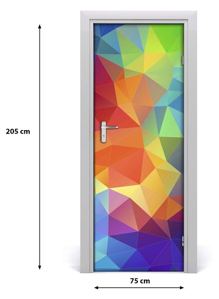 Samolepiace fototapety na dvere abstrakcie trojuholníky 75x205 cm