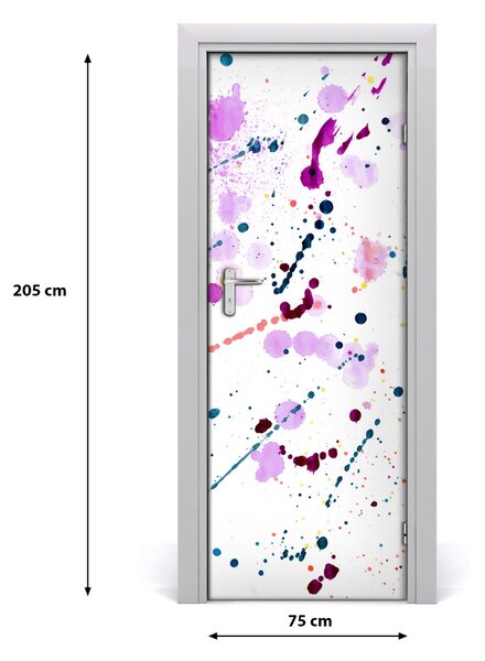 Samolepiace fototapety na dvere farebné palmy 75x205 cm