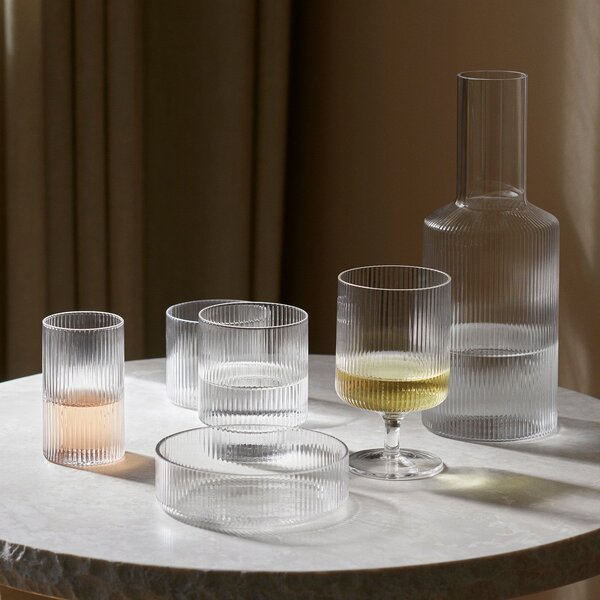 Poháre na červené víno Ripple, Clear, sada 2 kusov – Ferm Living