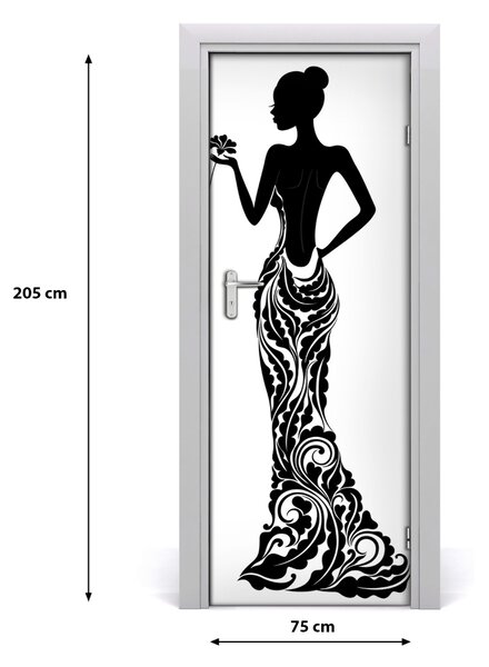 Samolepiace fototapety na dvere ilustrácie móda 75x205 cm