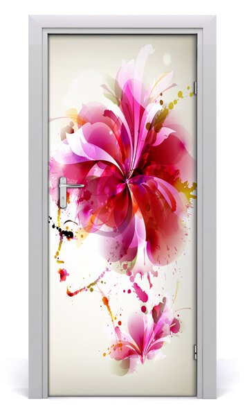 Samolepiace fototapety na dvere abstrakcie žena 85x205 cm