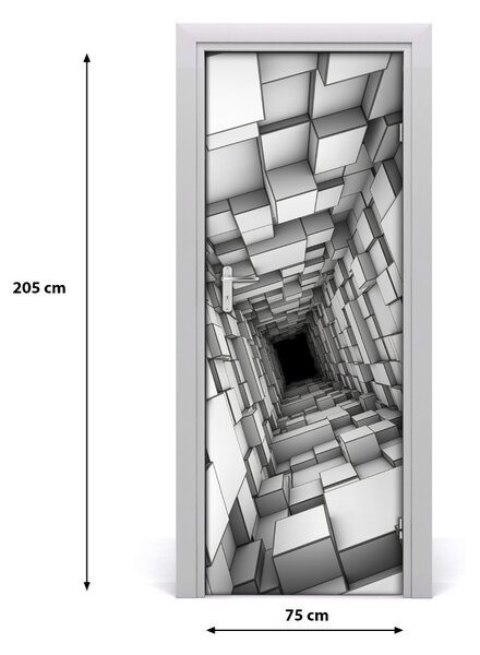 Samolepiace fototapety na dvere Tunel zo šesťuholníkov 75x205 cm